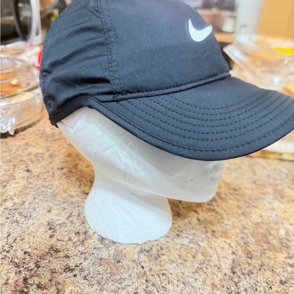 Nike Black Cap with White Swoosh
